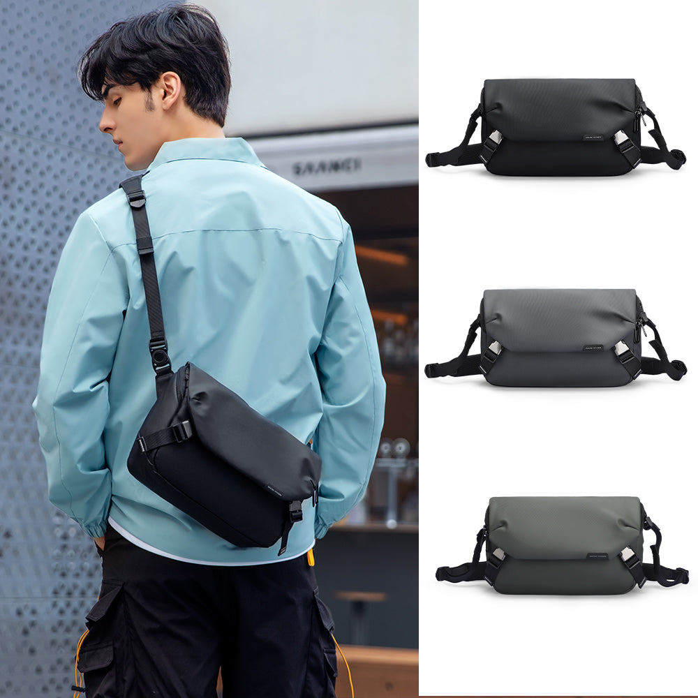 Black Waterproof Crossbody Messenger Bag L610932