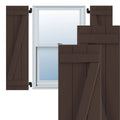 16 1/8x22W x 71x22H PVC Three Board Joined Board-n-Batten Shutters w/Z-Bar R779855