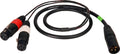 XLR Male to 2 XLR Female 10ft Y-Cable F740276