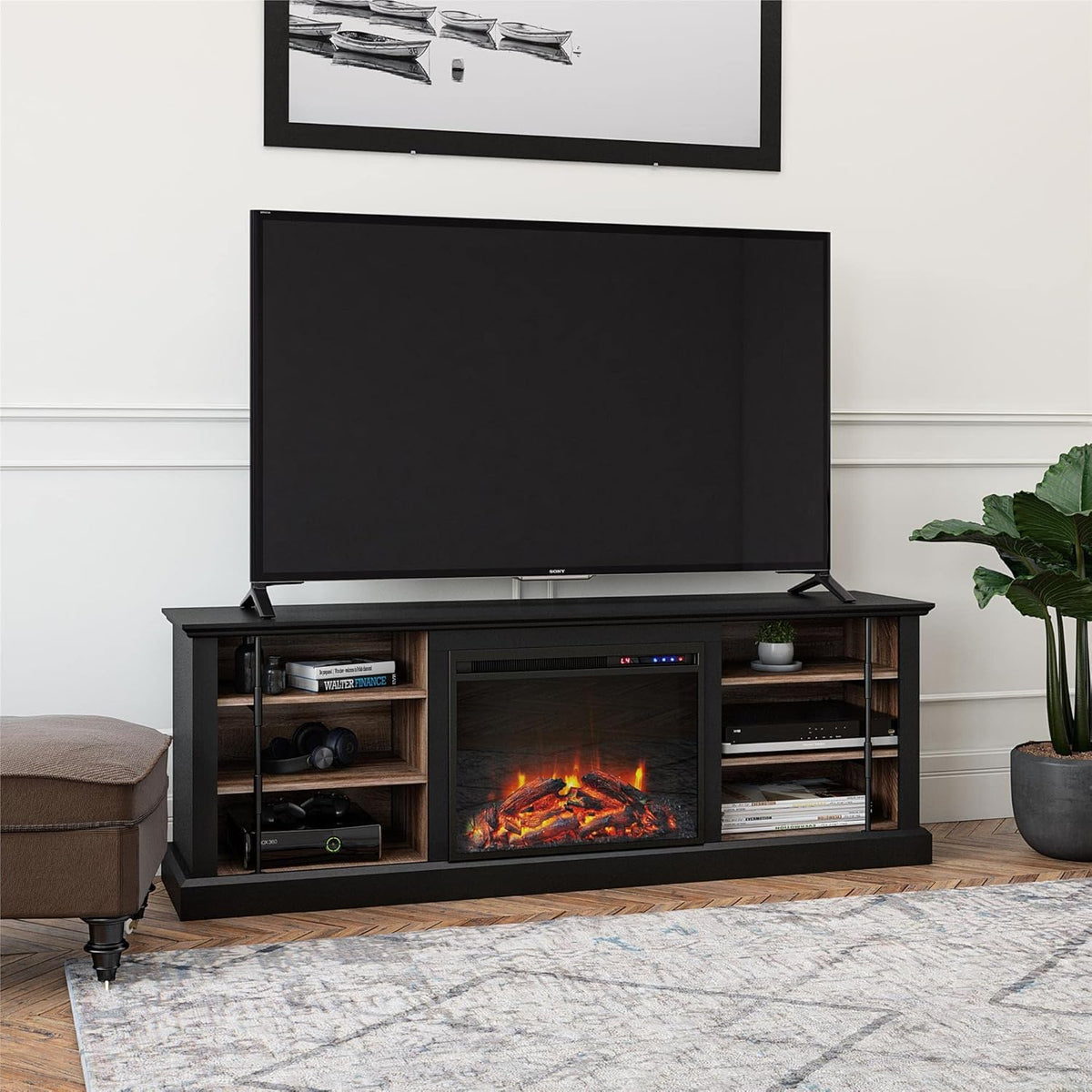 Black Fireplace Stand for TVs up to 70" C883533