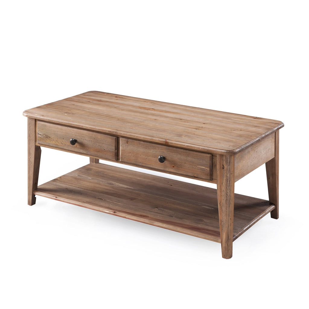 Rectangular Condo Cocktail Table with Casters, Brown G50220