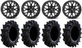 Matte Black 15 Wheels 34 Tires with Lug Kit M4866