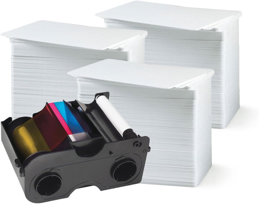 300 Prints YMCKO Color Ribbon with PVC Cards V510
