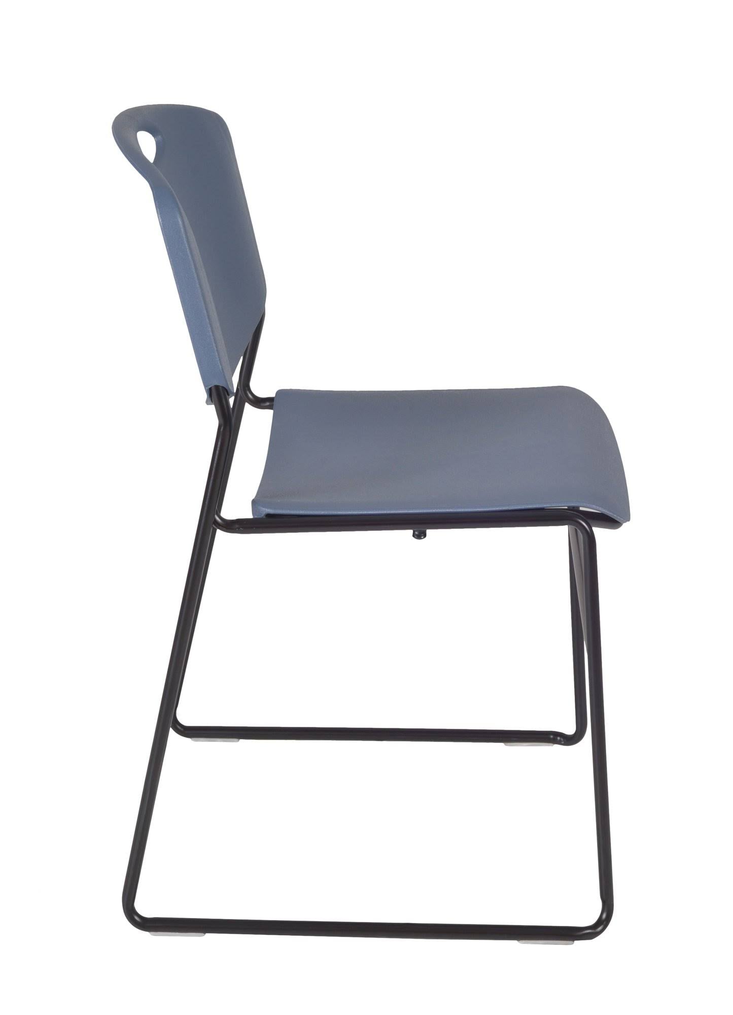 48x22 Square Breakroom Table with 4 Stack Chairs D530804