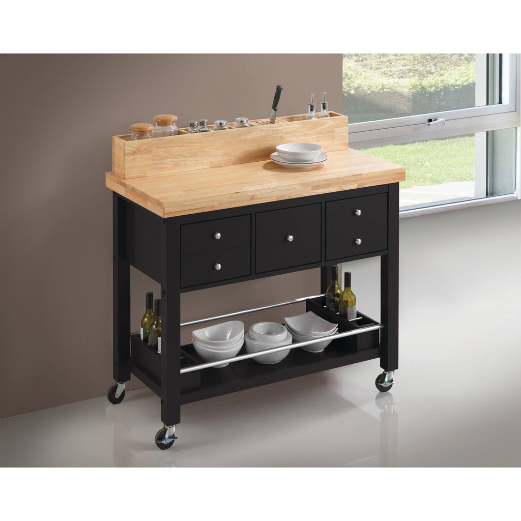 Natural/White Kitchen Cart P45800