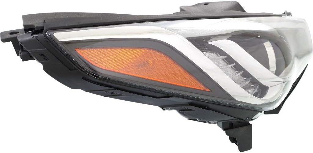 Black Housing Headlight Pair for Hyundai Sonata 2015 2016 2017 D7185
