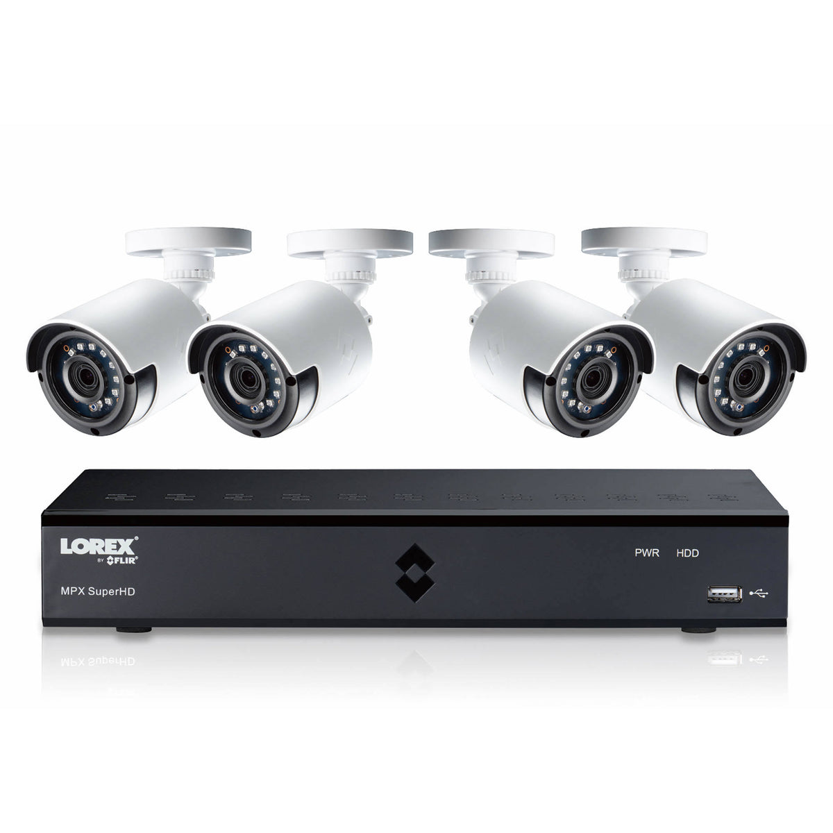 4.0-Megapixel Super HD 4-Channel 4-Camera Security System with Color Night Vision X579