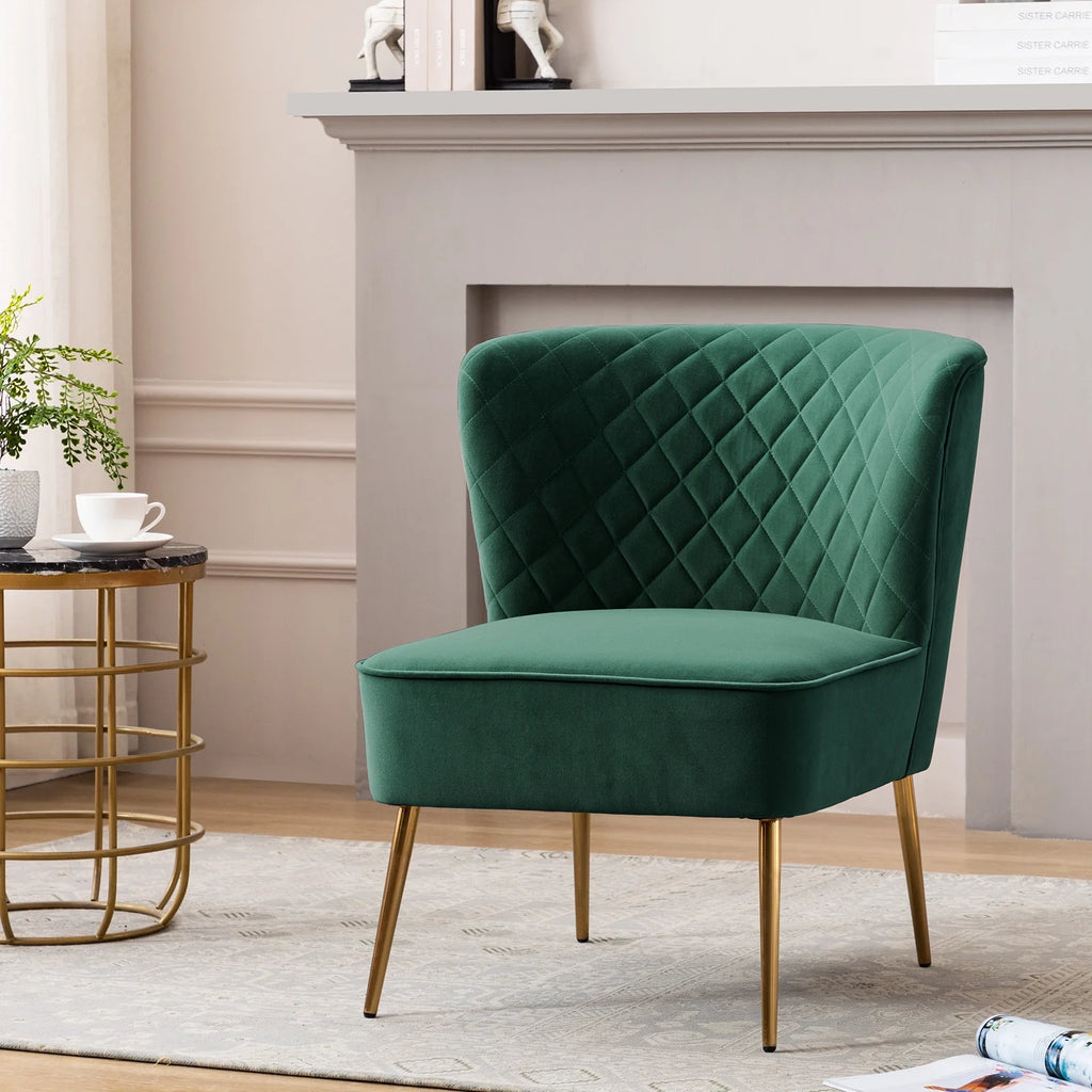 Dark Green Velvet Accent Chair B20497