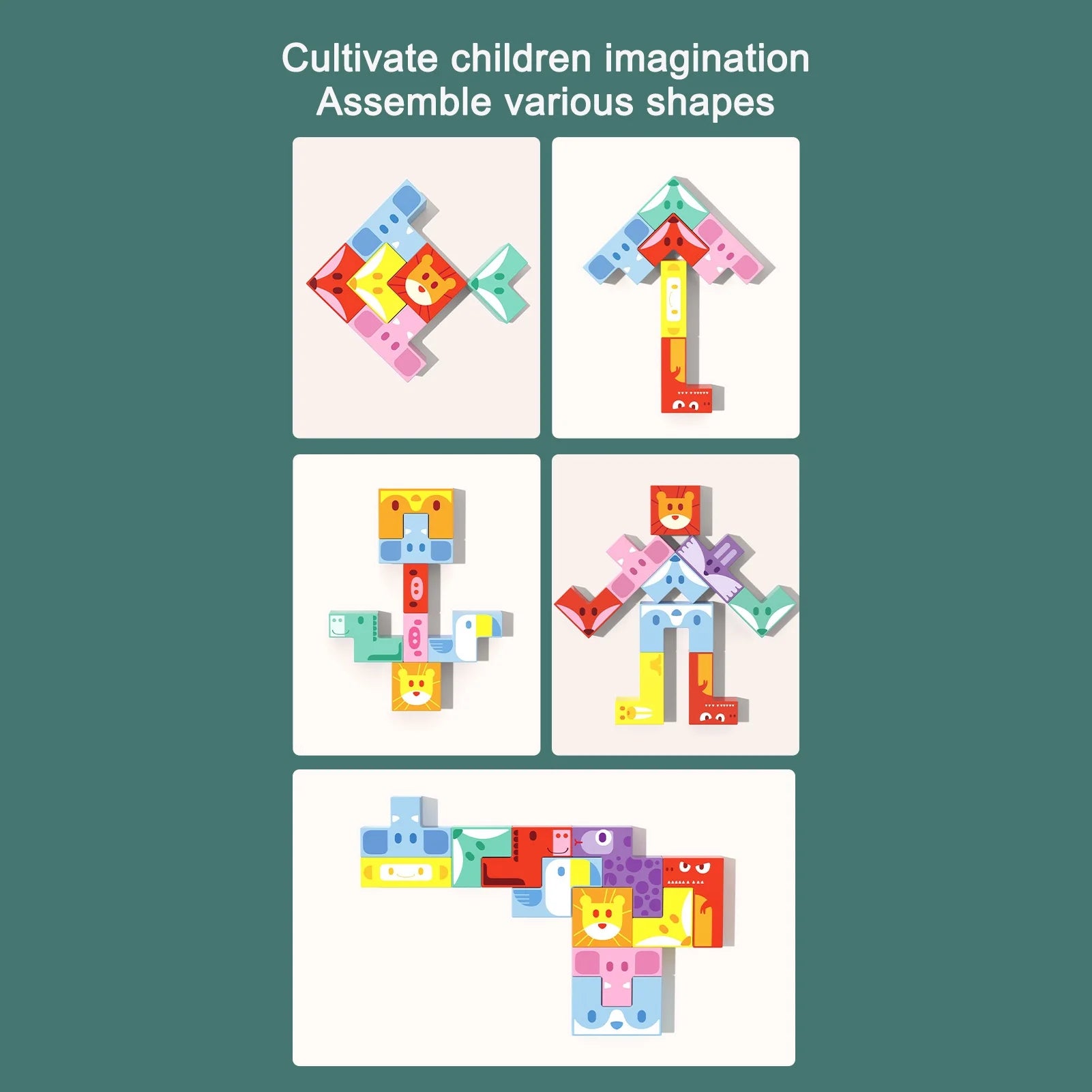 Wooden Building Block Set Educational Toy Z6305