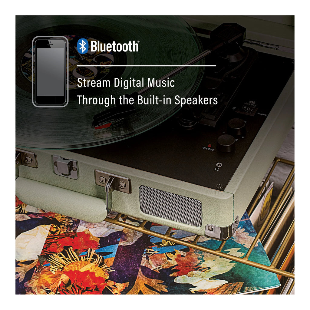 Vinyl Record Player with Bluetooth Speakers F380730