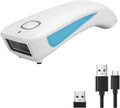 Mini Wireless 2D QR Barcode Scanner, Bluetooth Portable Pocket Small 1D 2D Bar Code Reader, White E9905