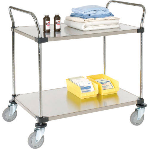 Stainless Steel Utility Cart 2 Shelves 48x24 P504