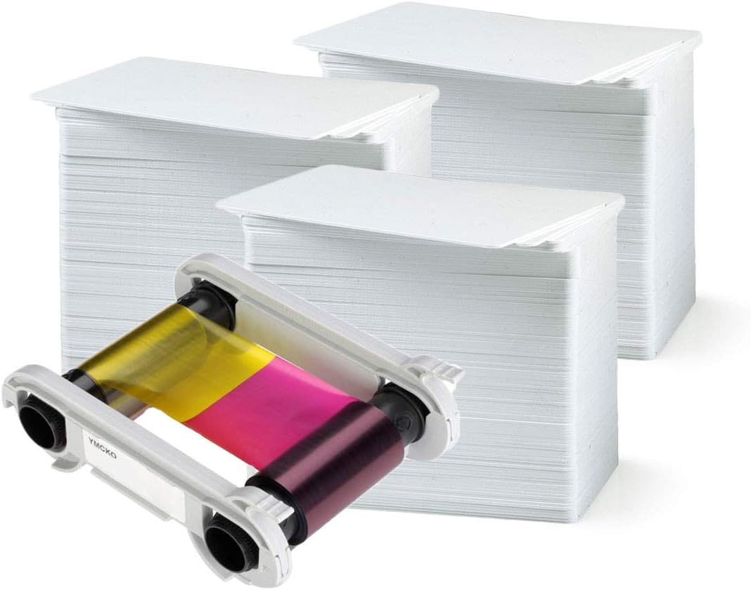 300 Prints YMCKO Color Ribbon with PVC Cards V510