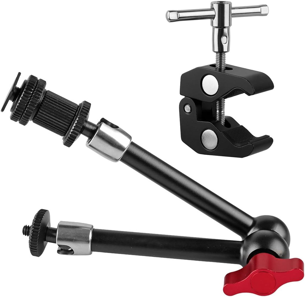 11inch Adjustable Articulating Friction Magic Arm with Large Super Clamp V79010
