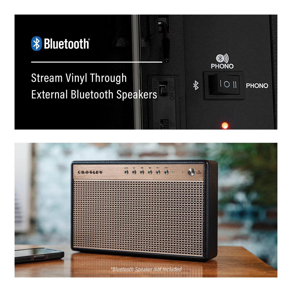 Vinyl Record Player with Bluetooth Speakers F380730