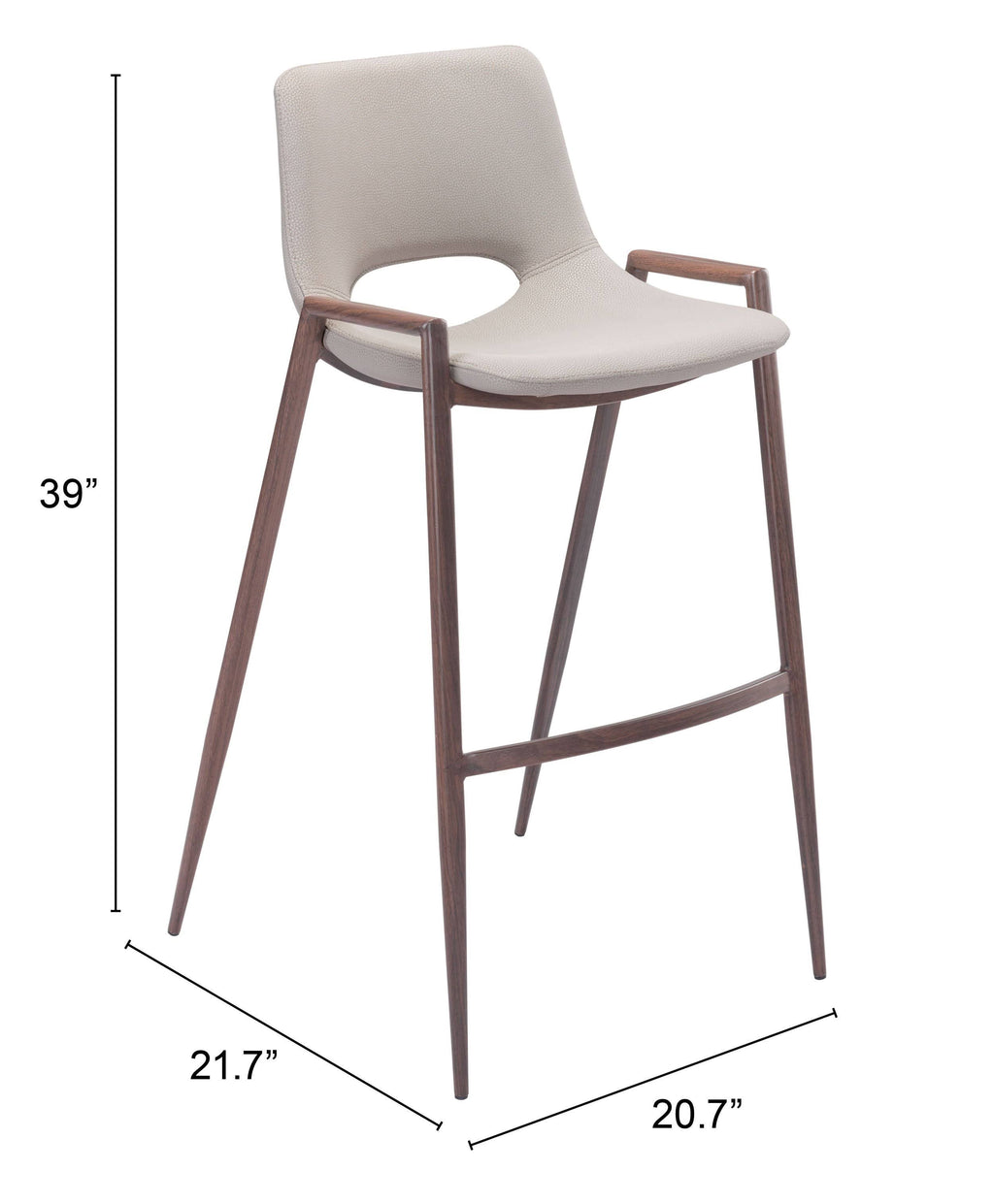 Beige Bar Chair, Set of 2 P29439