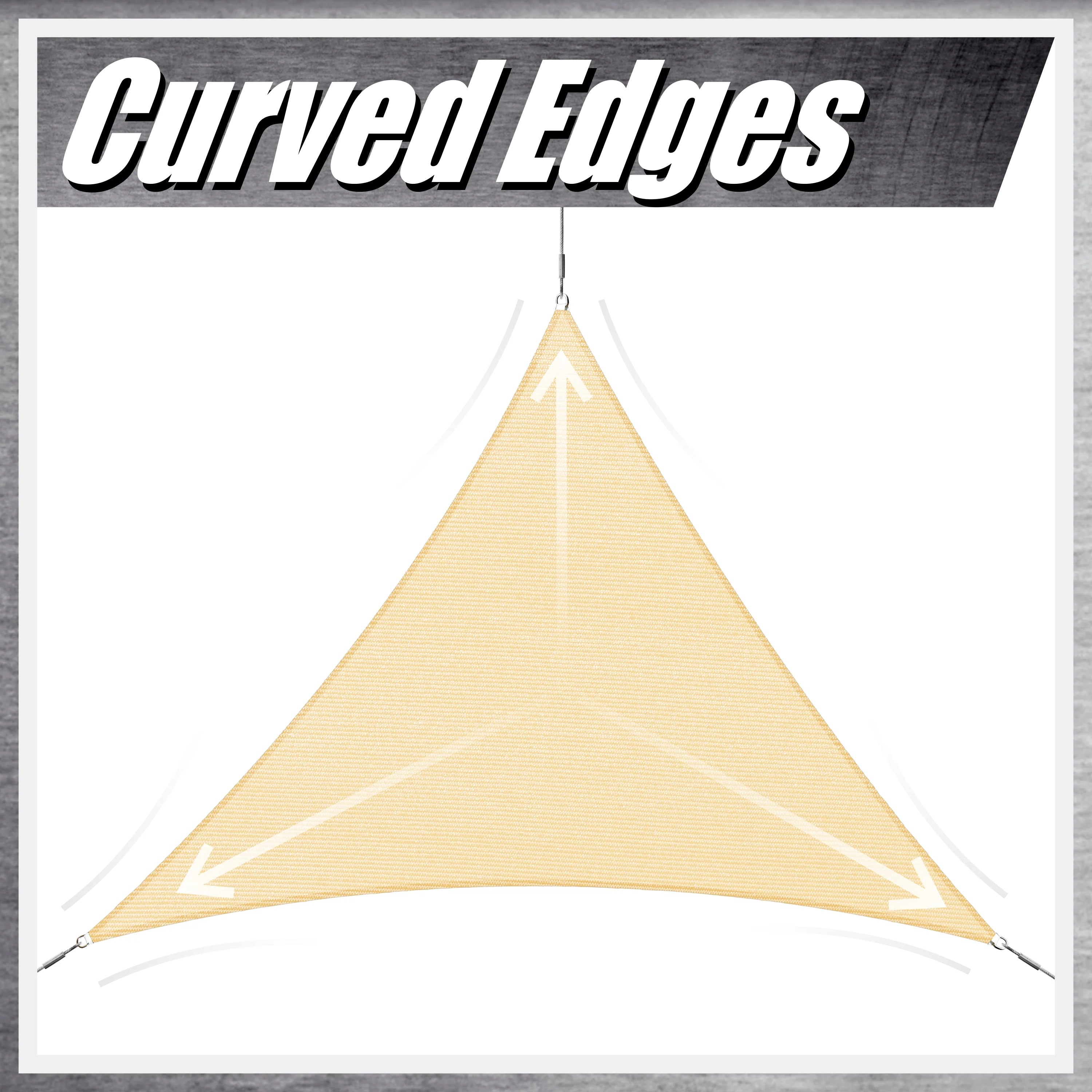 Grey Right Triangle Sun Shade Sail Canopy Awning A208236