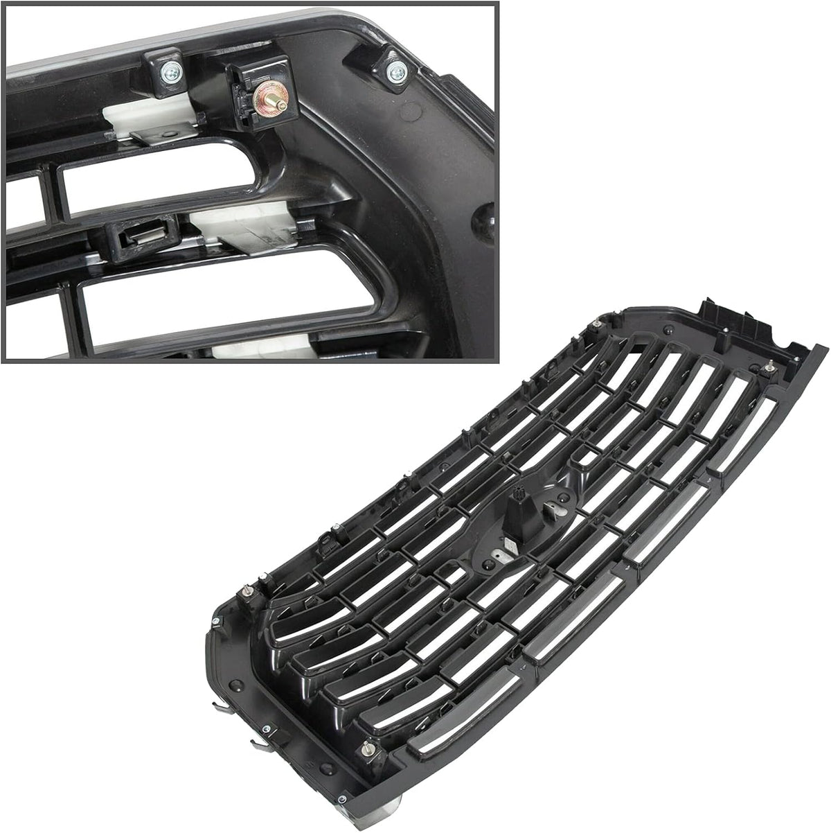 Black Horizontal Front Bumper Grille Five Bar Radiator C108