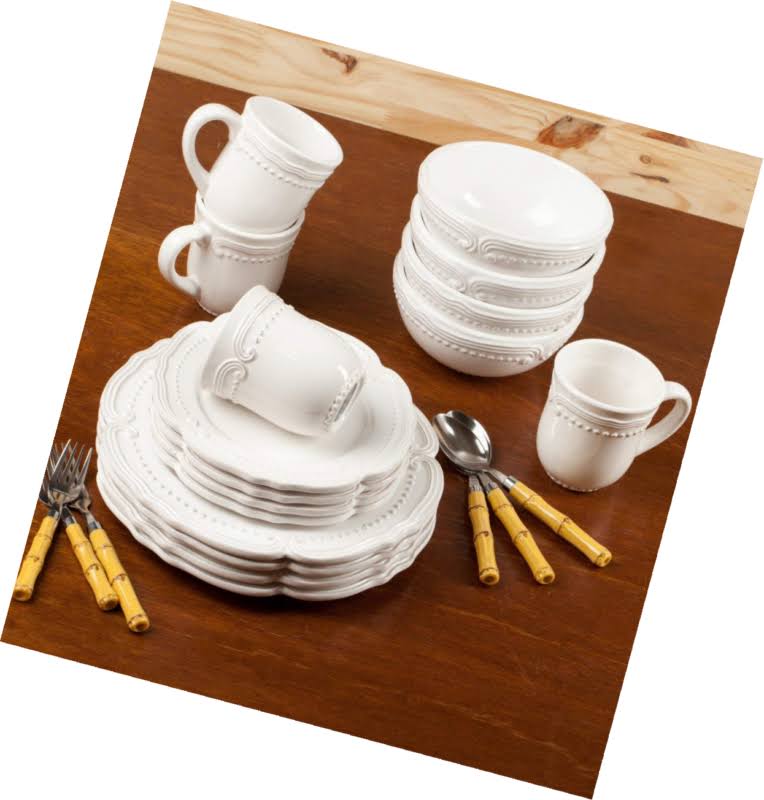 16 Piece White Dinnerware Set S3019