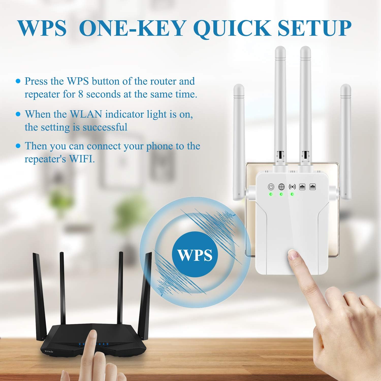 WiFi Range Extender 1200Mbps with Ethernet Port Pack of 2 E482510