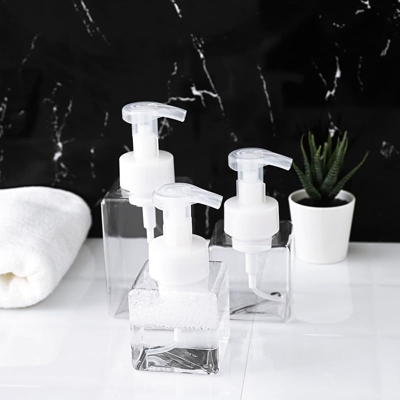 2PCS Refillable Foaming Soap Dispenser Pump Bottle Plastic 250ml B885632