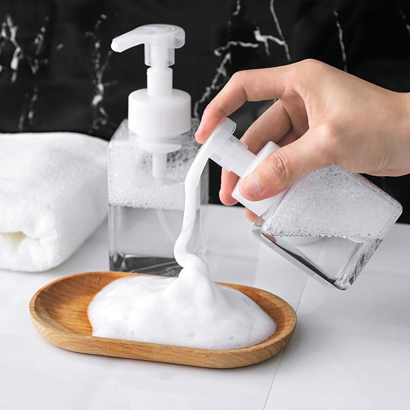 2PCS Refillable Foaming Soap Dispenser Pump Bottle Plastic 250ml B885632