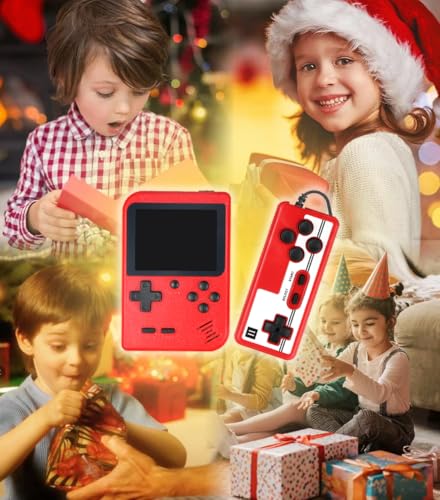 Handheld Retro Video Game Console with 500 Games, 3.0 Inches Screen, Red I649688