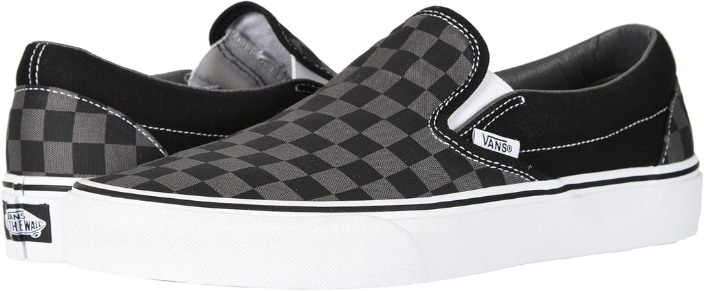 Black/Pewter Checkerboard Slip-On Shoes X449282