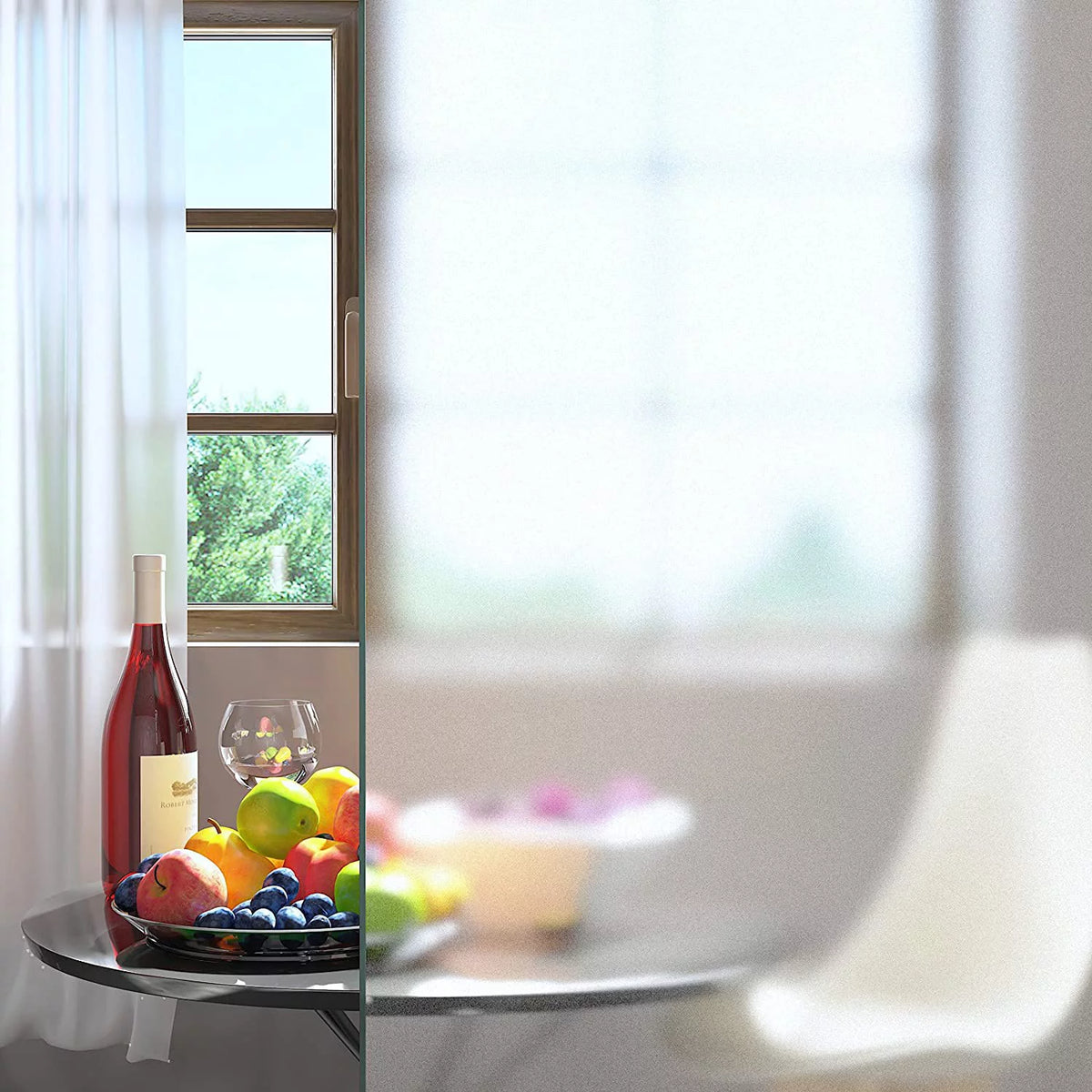 Matte White Frosted Window Privacy Film 15.7''x354'' L343