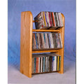 Solid Oak 3 Row CD Rack D621