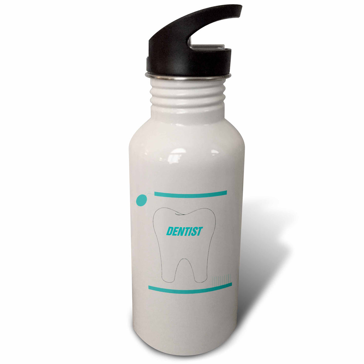 White Toothbrush Sports Water Bottle P766