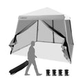 Pop-Up Canopy with Mesh Sidewalls - 10 x 10 Feet J72744
