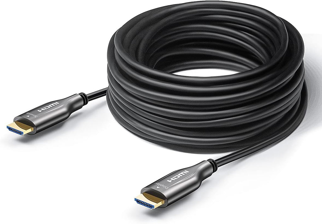 Fiber Optic HDMI Cable 100 Feet, HDMI 2.0, 18Gbps, 4K@60Hz, HDR10, Dolby Vision, HDCP2.2, ARC, 3D, Slim, Flexible, Pack of 2 V4048