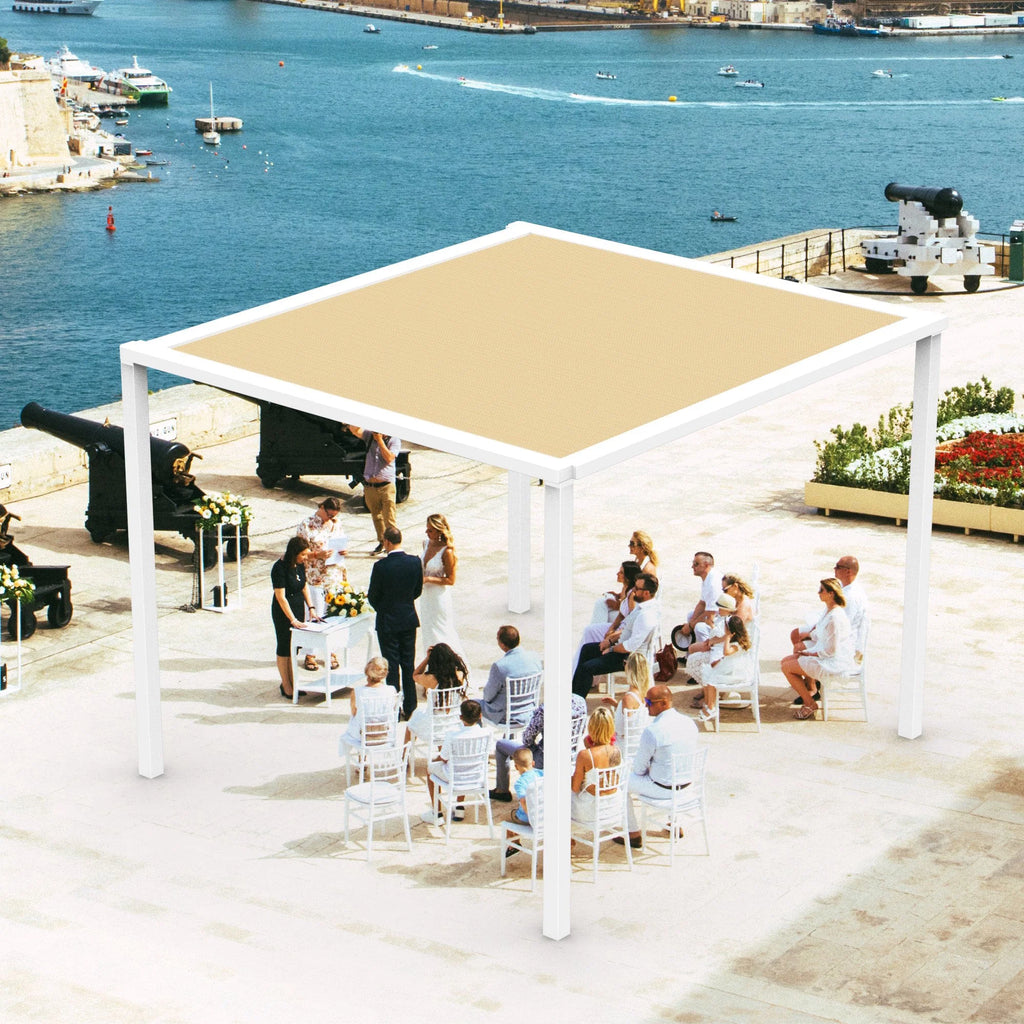 Beige 8x12ft Sunblock Shade Cloth J2516