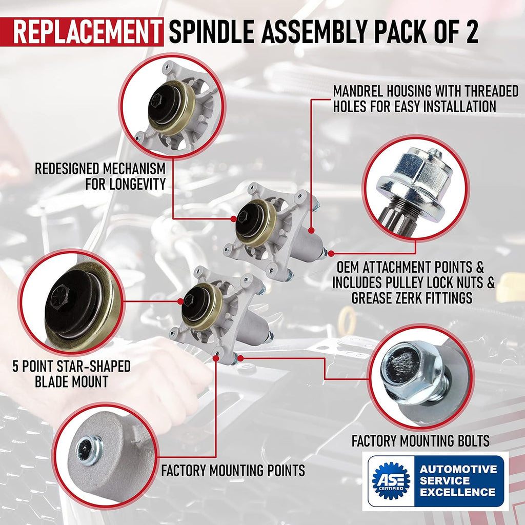 Spindle Assembly Set of 2 for Deck Mowers V285
