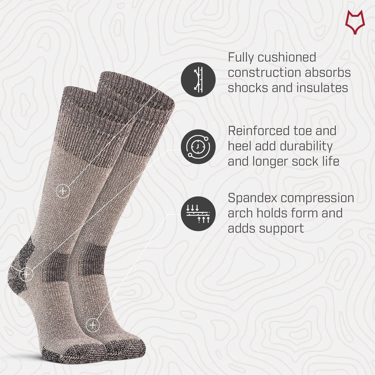 Charcoal Frontier Otc Socks U287764