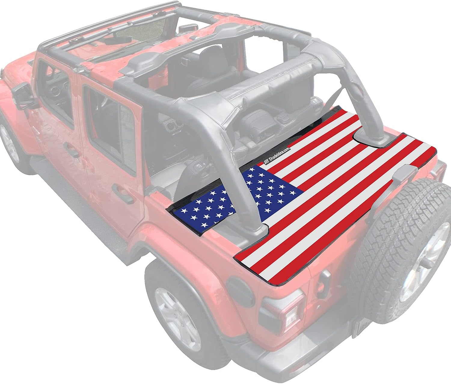 Black Vinyl Tonneau Cover for Jeep Wrangler JK Unlimited 4 Door W129819