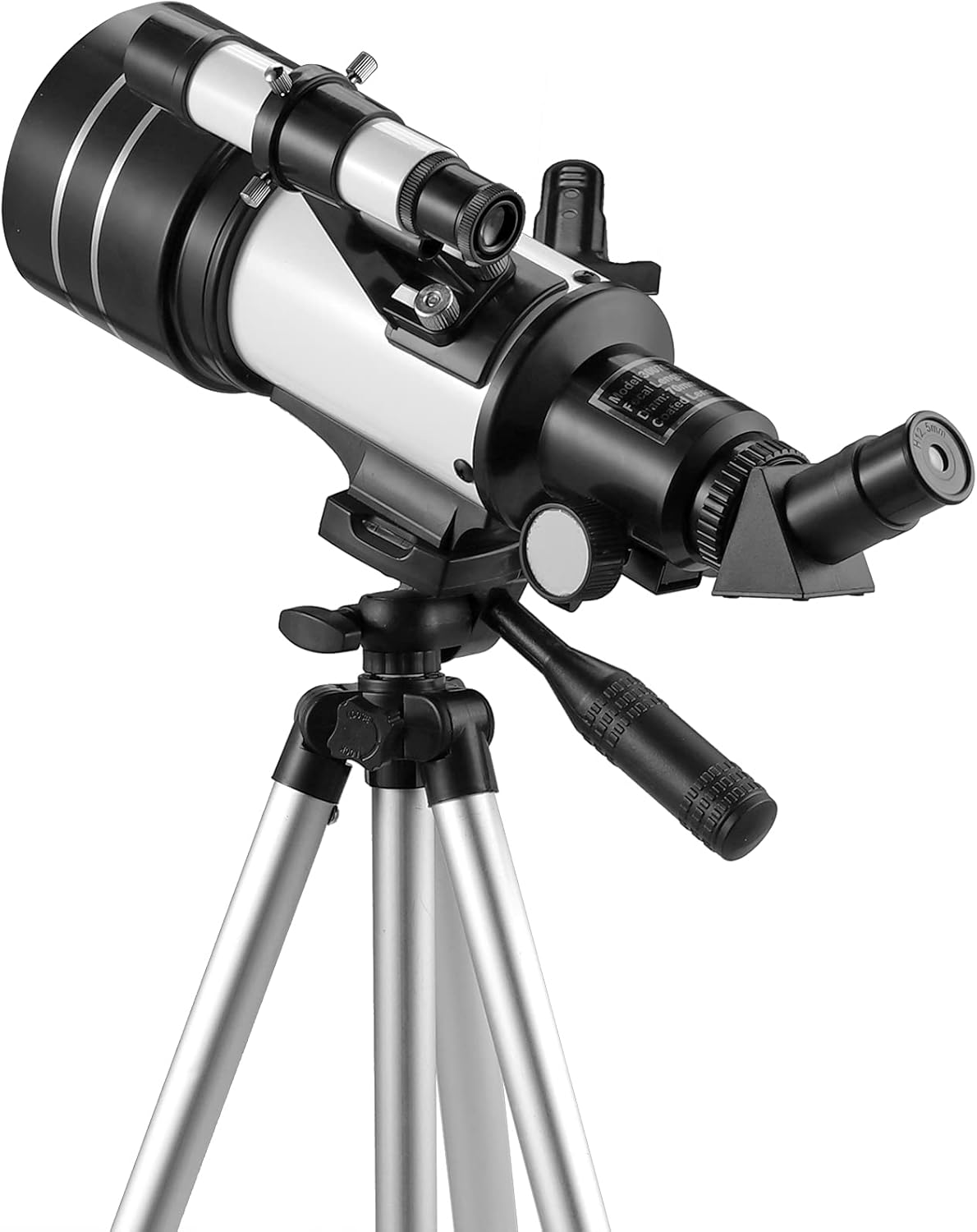 70mm Aperture 300mm Focal Length Refractor Telescope with Adjustable Tripod Stand E967