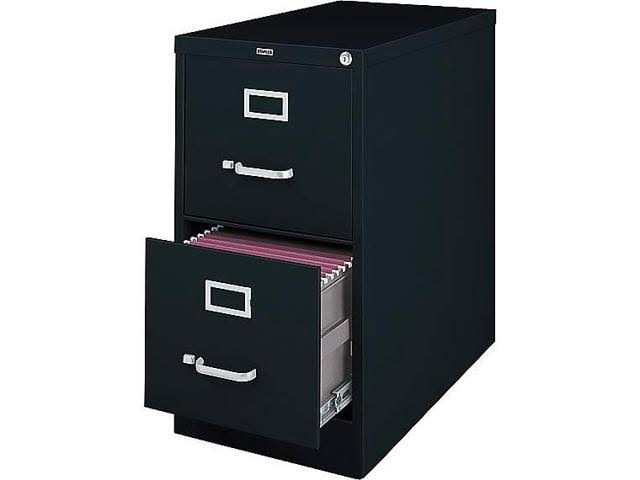 Black 2-Drawer Vertical File Cabinet X271