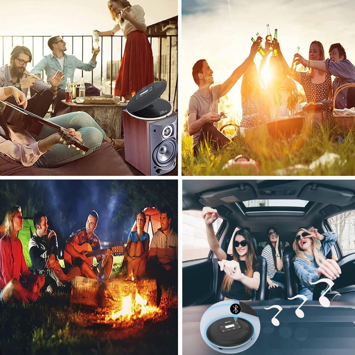 Portable CD Player Bluetooth 5.0 FM Transmitter Pack of 2 K520185