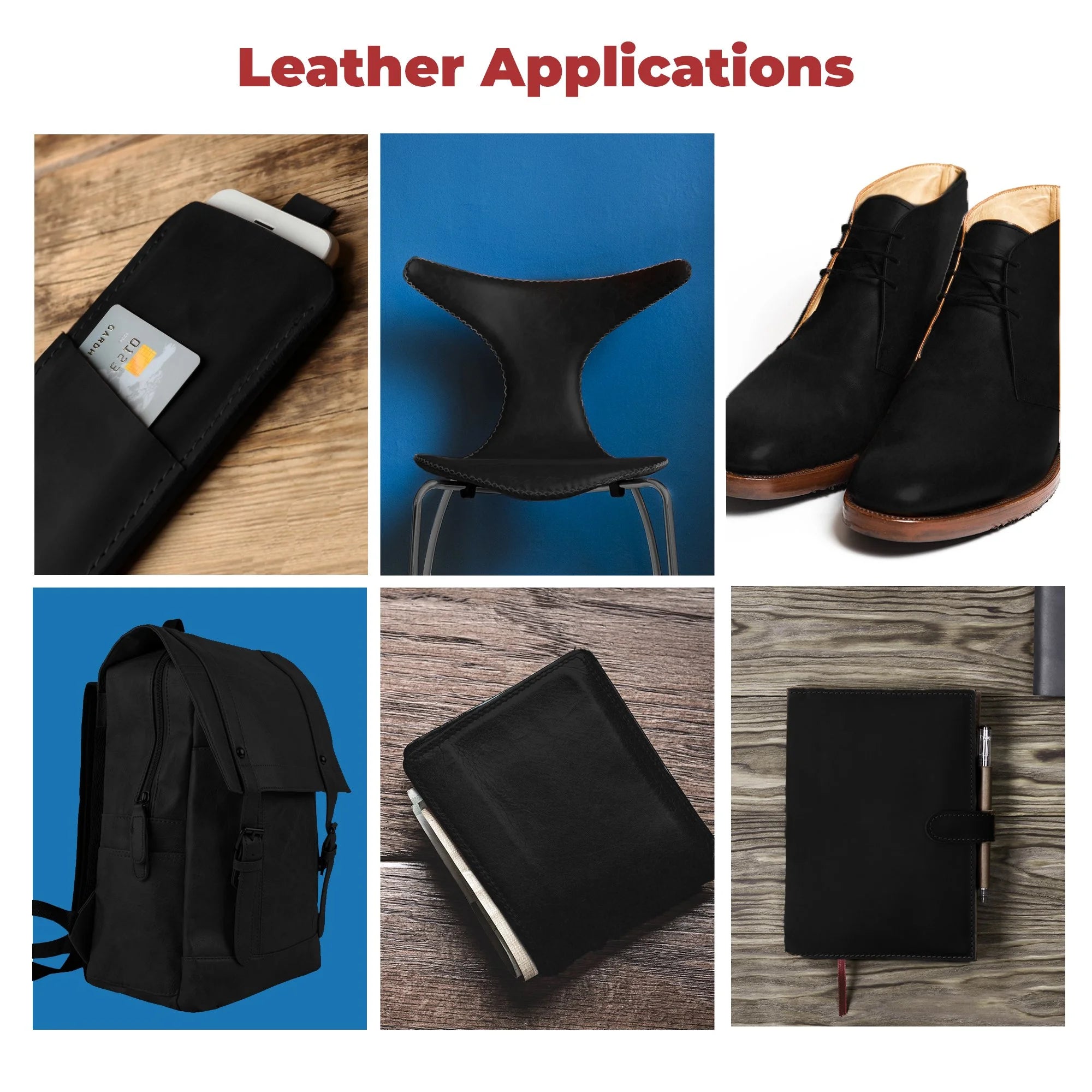 Charcoal Black 9-10 oz Full Grain Cowhide Leather K586