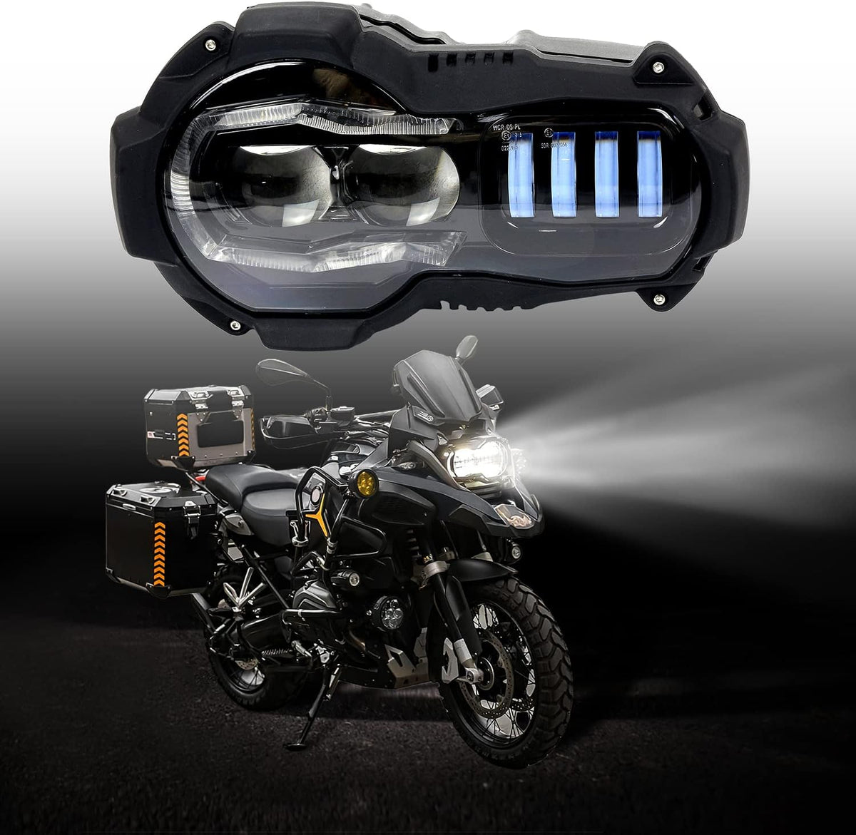 1pc LED Headlight Assembly for BMW R1200GS 2004-2012 S6009
