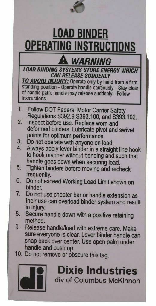 Qty 5 Ratchet Chain Binder for G70 G80 G43 High Test Chain V8358