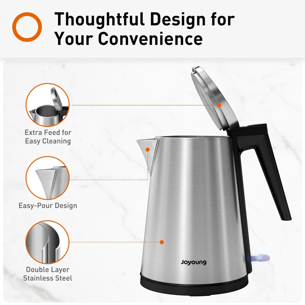 1.5L Double Layer Stainless Steel Electric Kettle Y93545