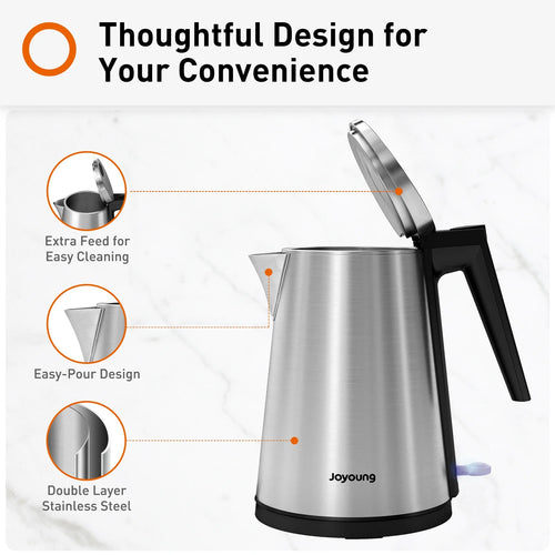 1.5L Double Layer Stainless Steel Electric Kettle Y93545