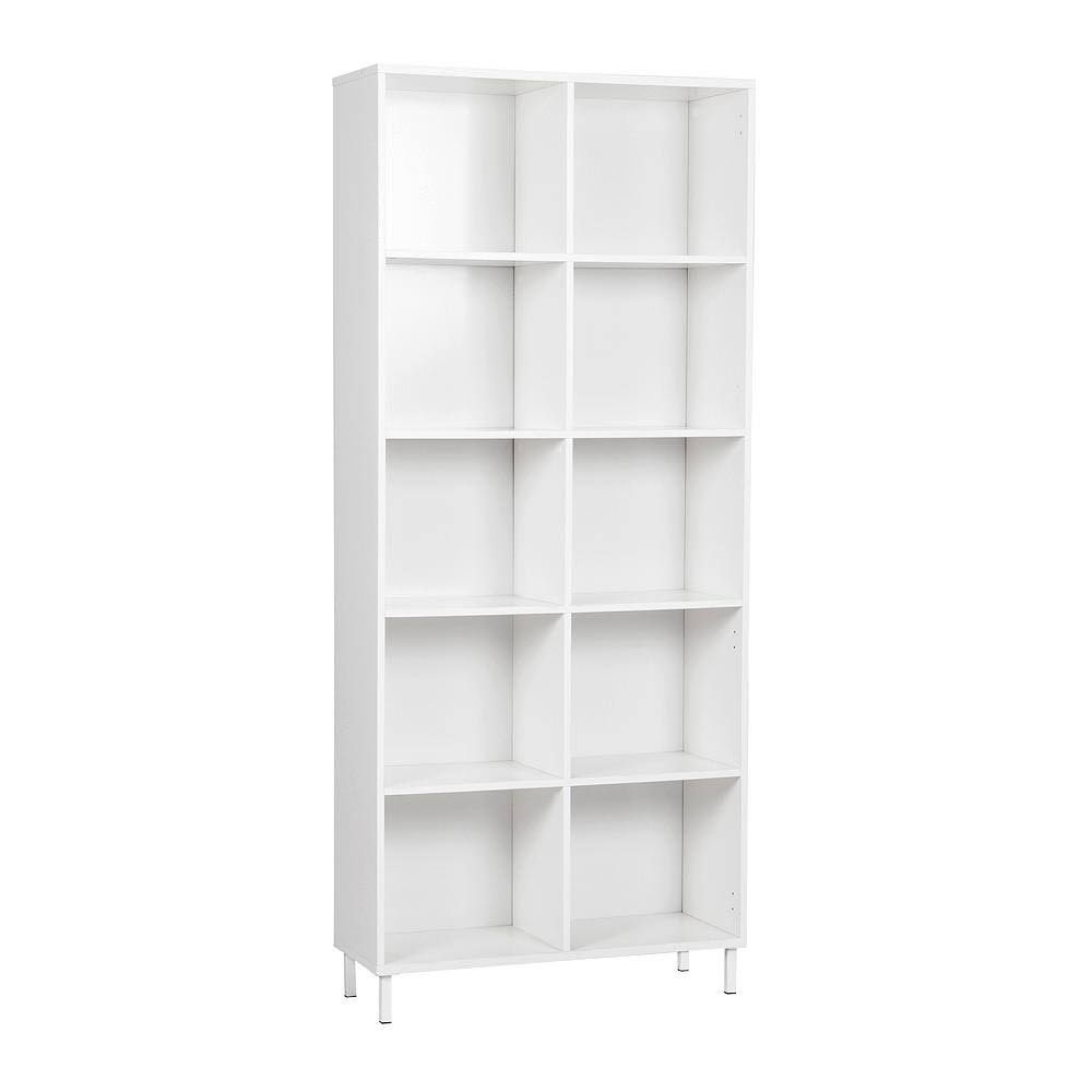 White Particleboard 5-Shelf Bookcase H583