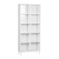 White Particleboard 5-Shelf Bookcase H583