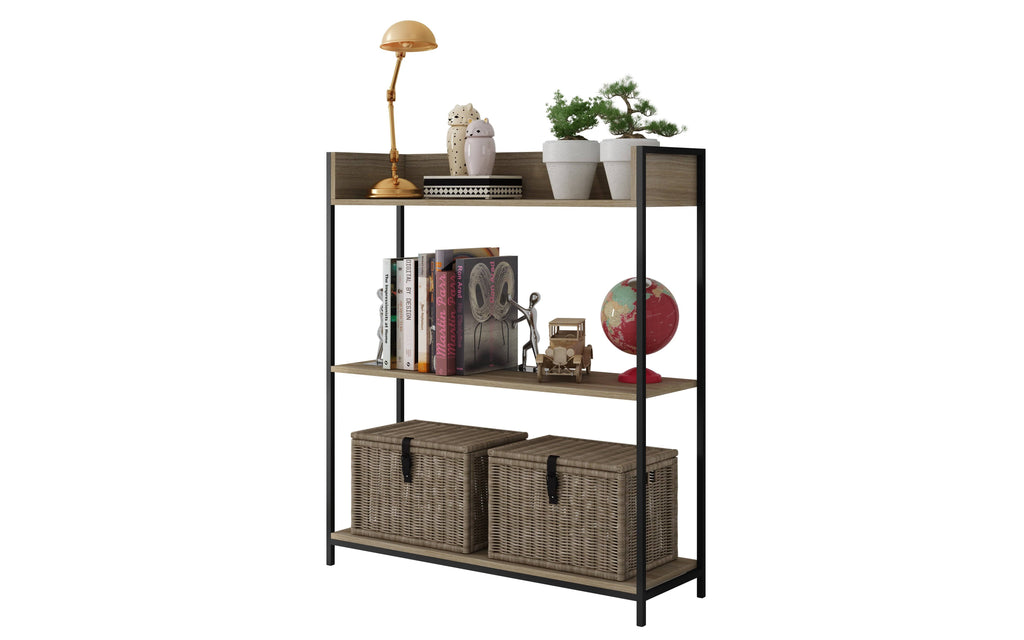 3 Shelves Dark Oak Bookcase D137533