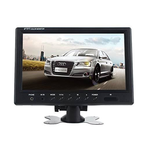 9 inch 16:9 HD 4 Split Quad Color TFT LCD Display Monitor Car Rear View Monitor T7867