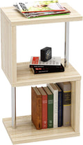 4-Tier Geometric Bookcase with Metal Frame S183